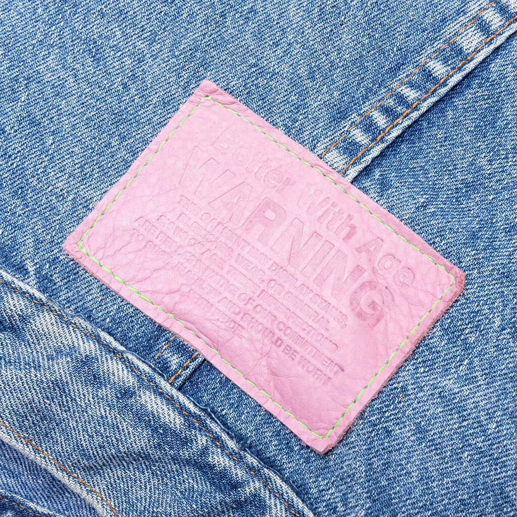 Charlatan Reversible Denim/Baseball Jacket - Indigo - Image 4