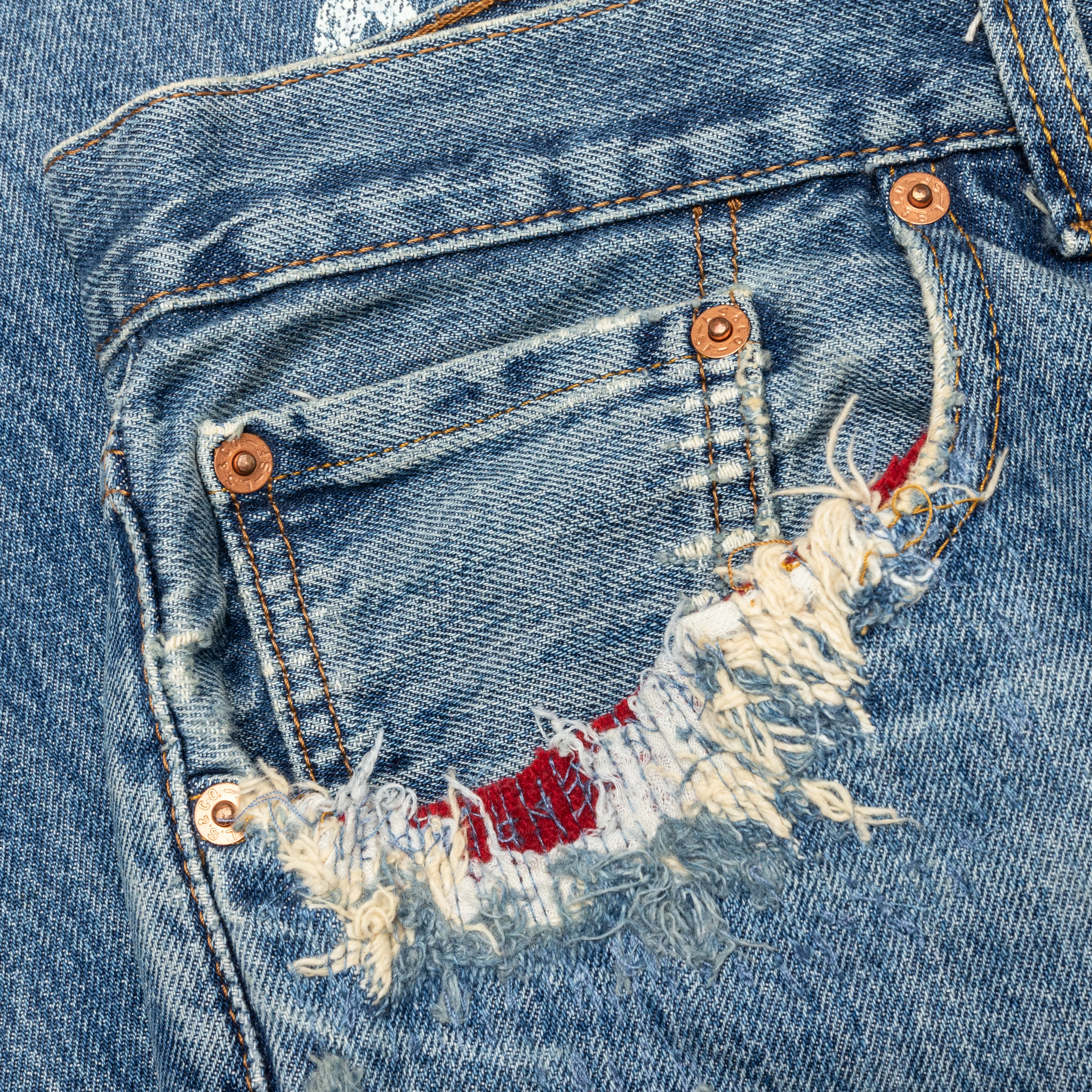 Denim Repair Pants - Indigo - Image 3