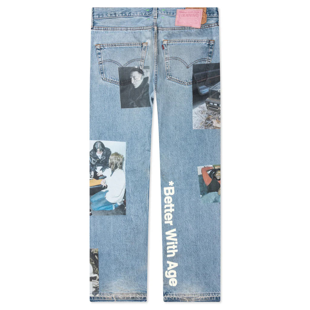 Tabloid Denim Pants - Indigo - Image 2
