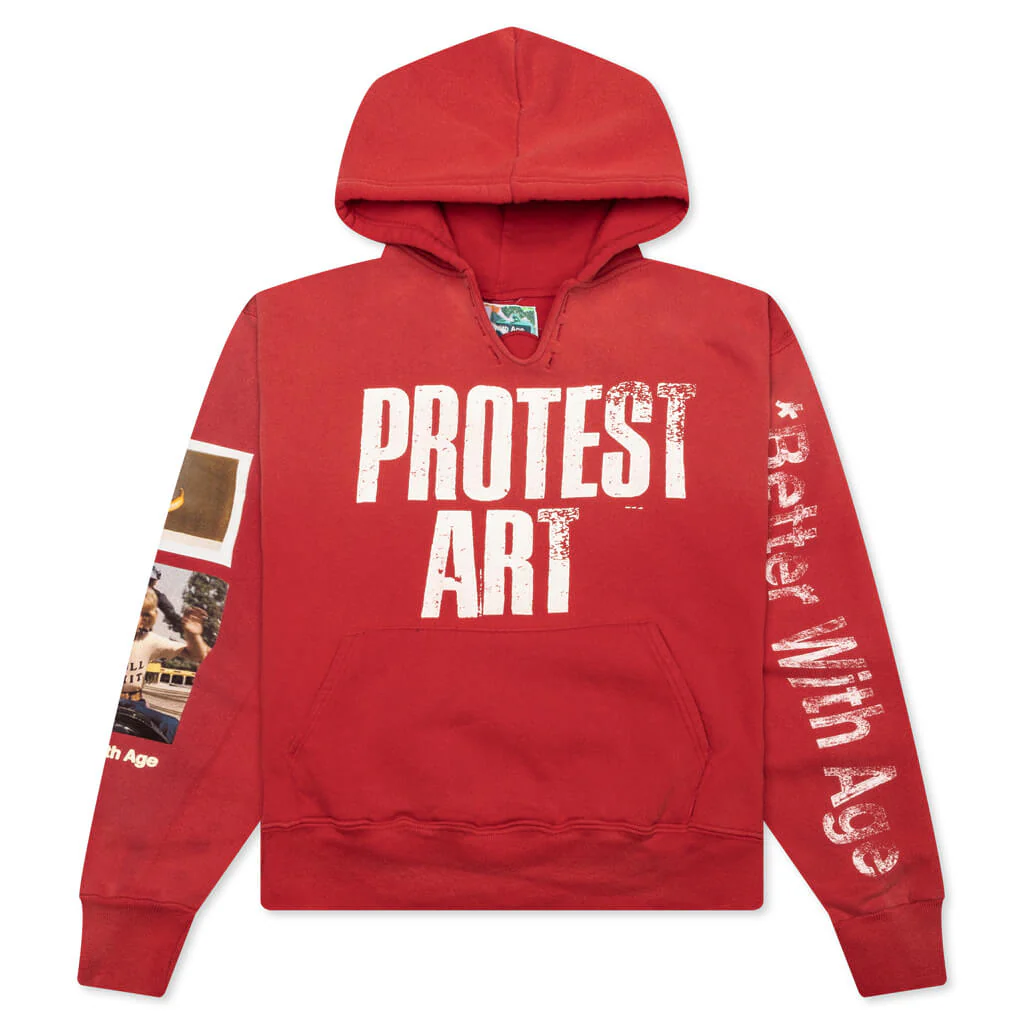 Protest Art Hoodie - Red