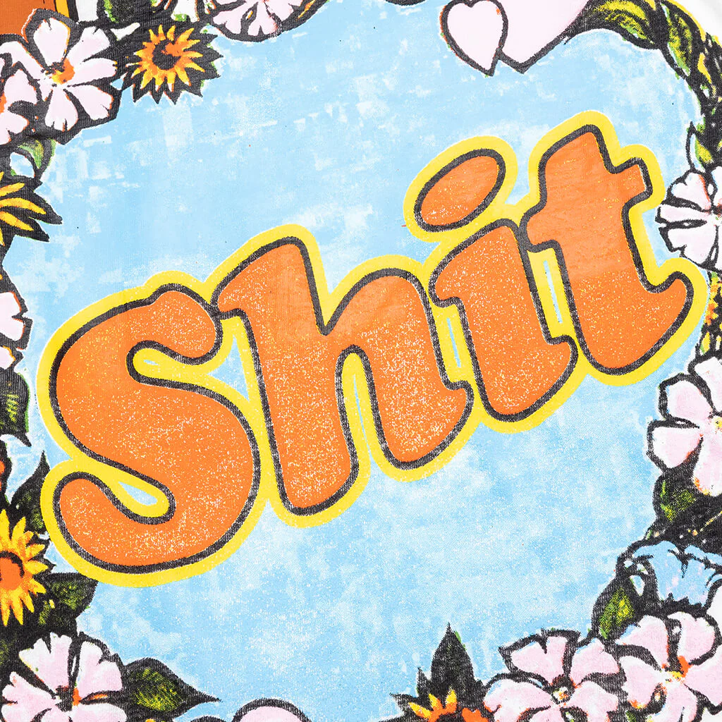 Shit Fuck Raglan Tee Shirt - Multi - Image 5