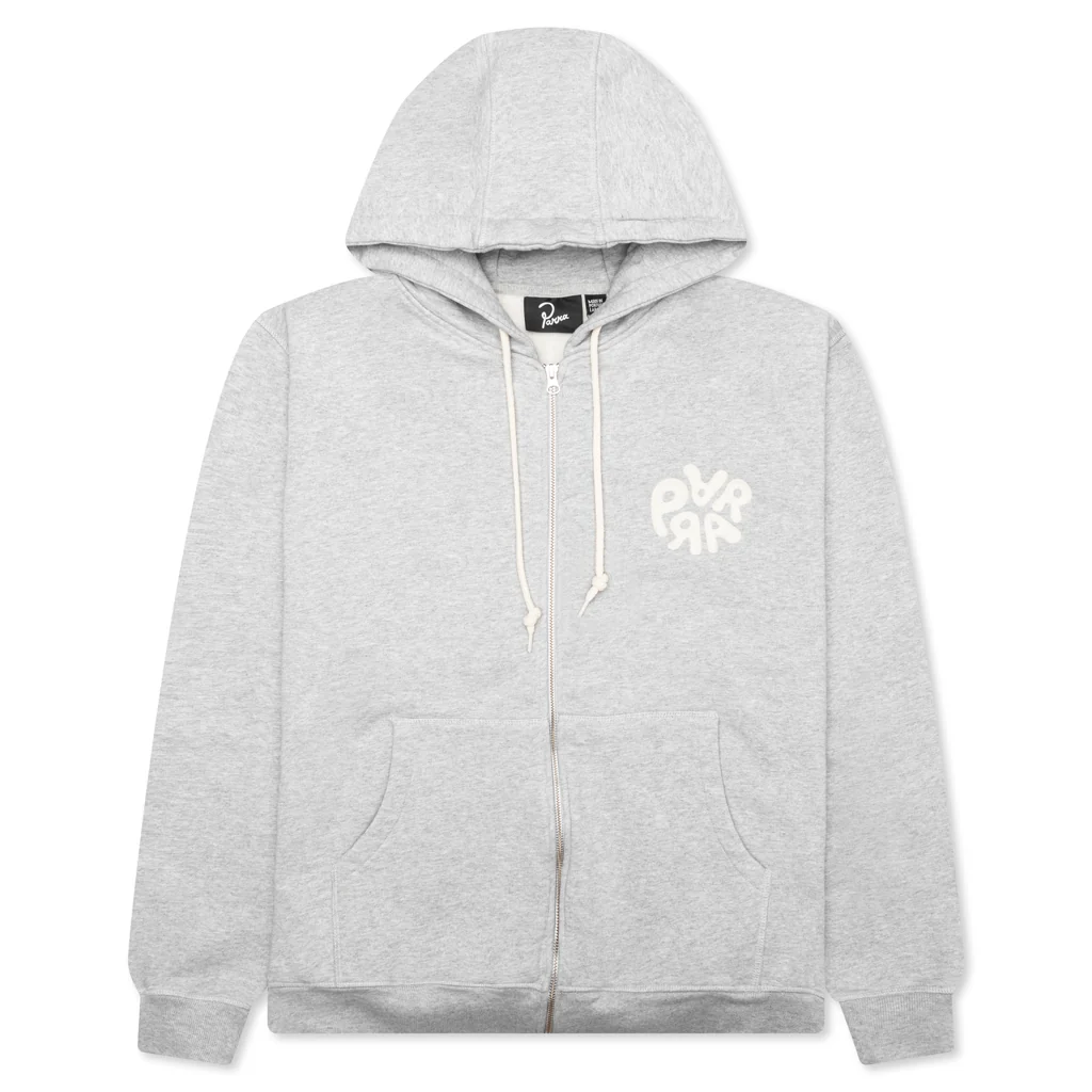 1976 Logo Zip Hooded Sweatshirt - Heather Grey