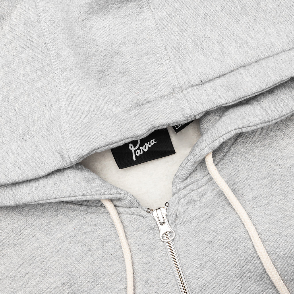 1976 Logo Zip Hooded Sweatshirt - Heather Grey - Image 3