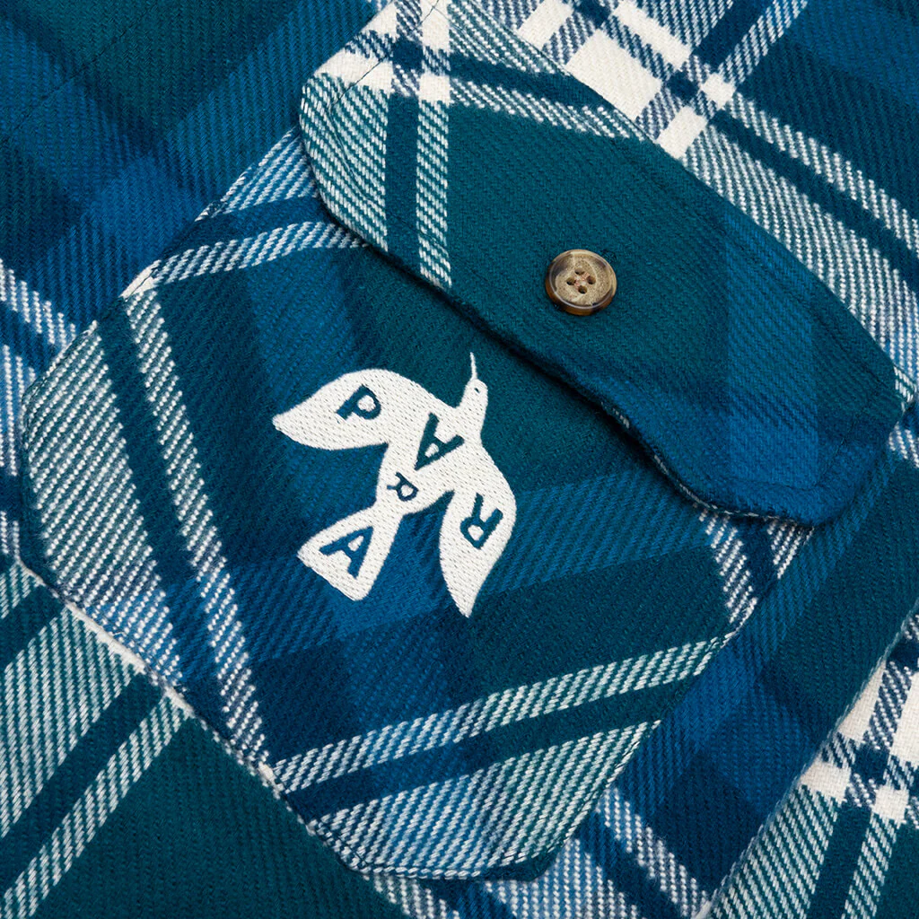 Crow Flanel Shirt - Pine Green - Image 3