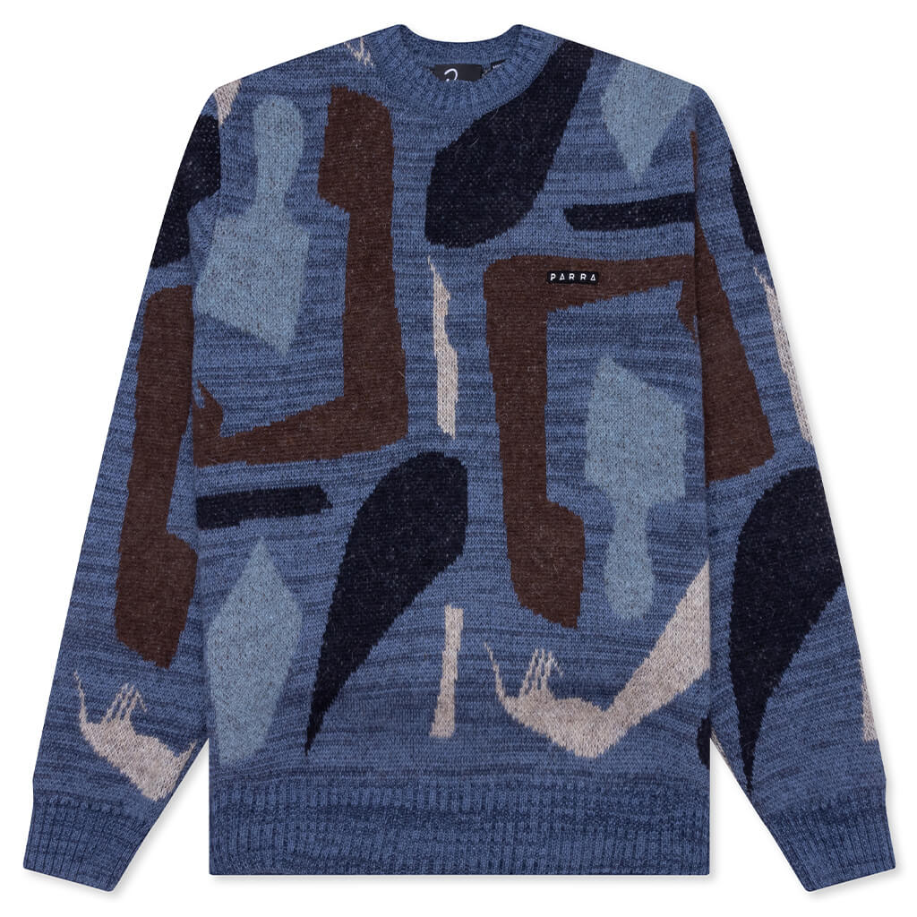 Detached Knitting Pullover - Blue