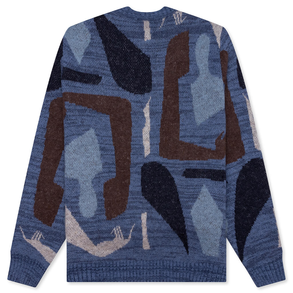Detached Knitting Pullover - Blue - Image 2