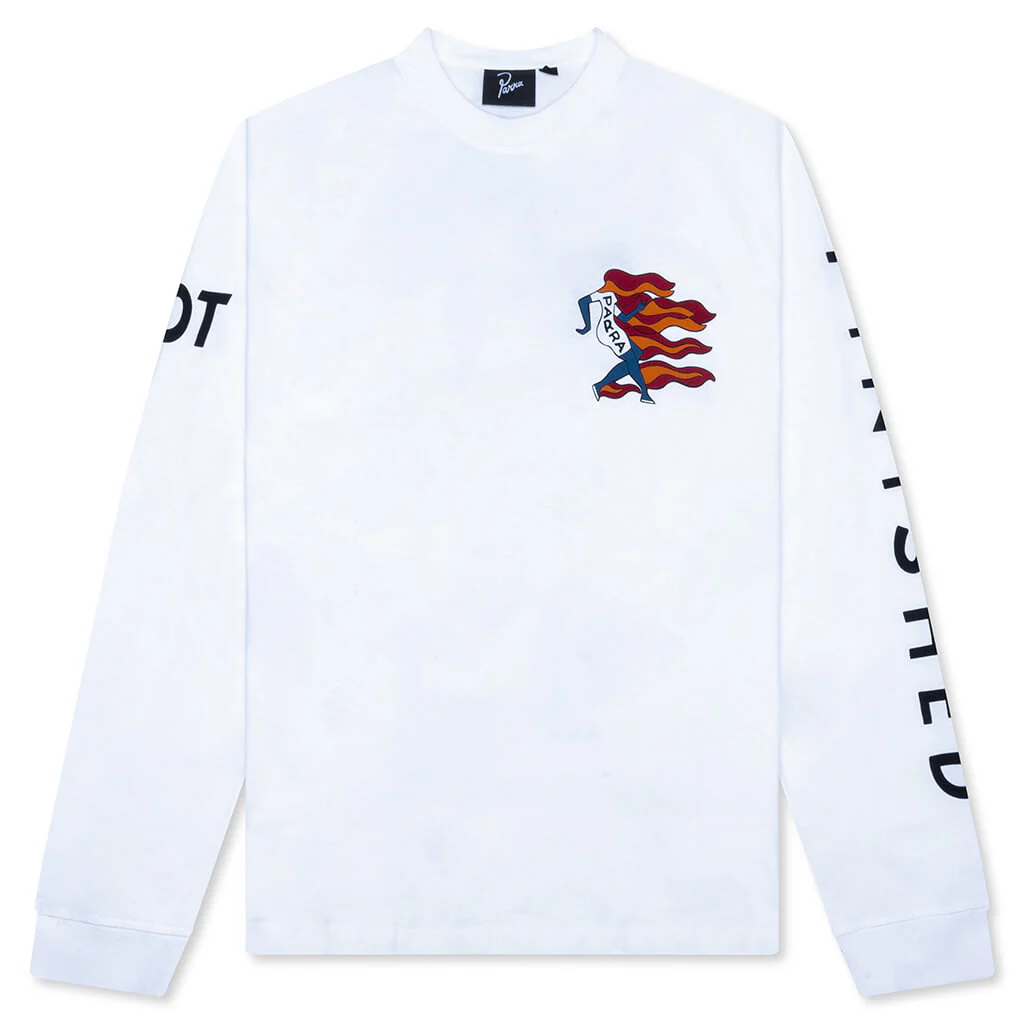 Not Finished Long Sleeve T-Shirt - White