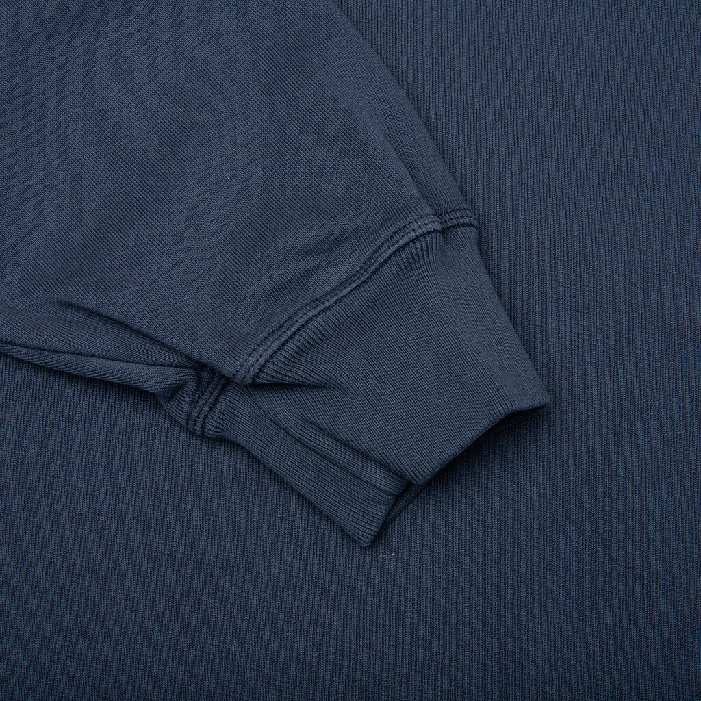 Oval Logo Hooded Sweatshirt - Washed Blue - Image 4