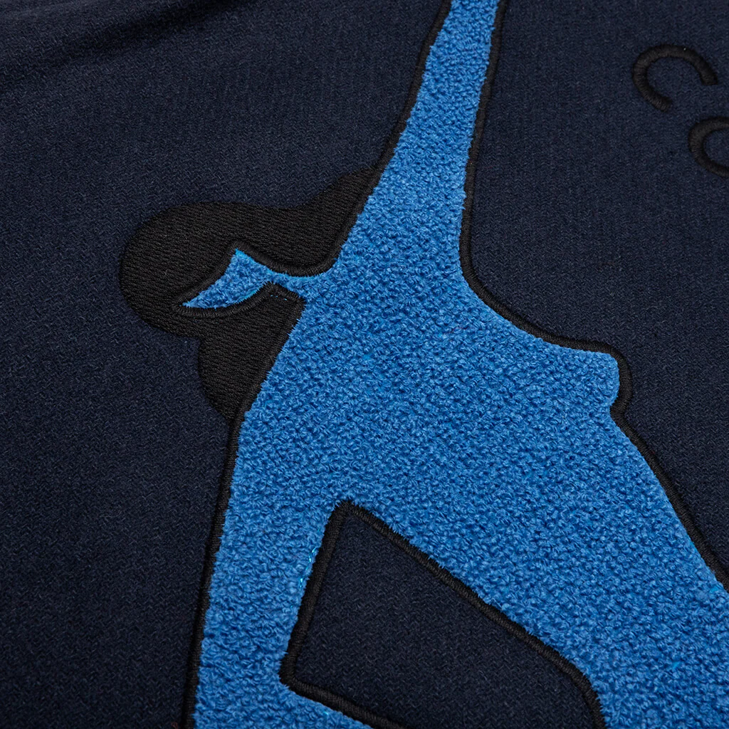 Run Sit & Bike Varsity Jacket - Navy Blue - Image 6