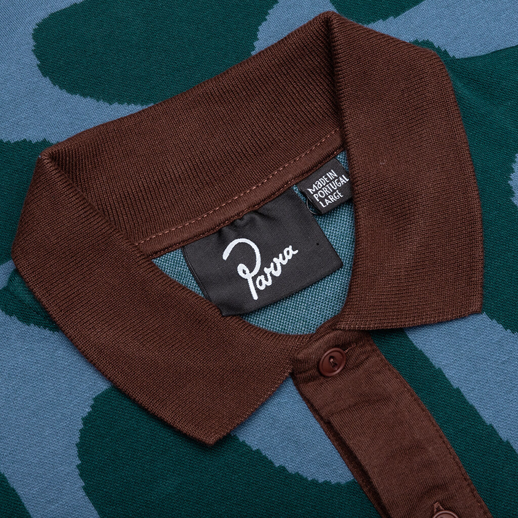 Splashed Polo Shirt - Pine Green - Image 3