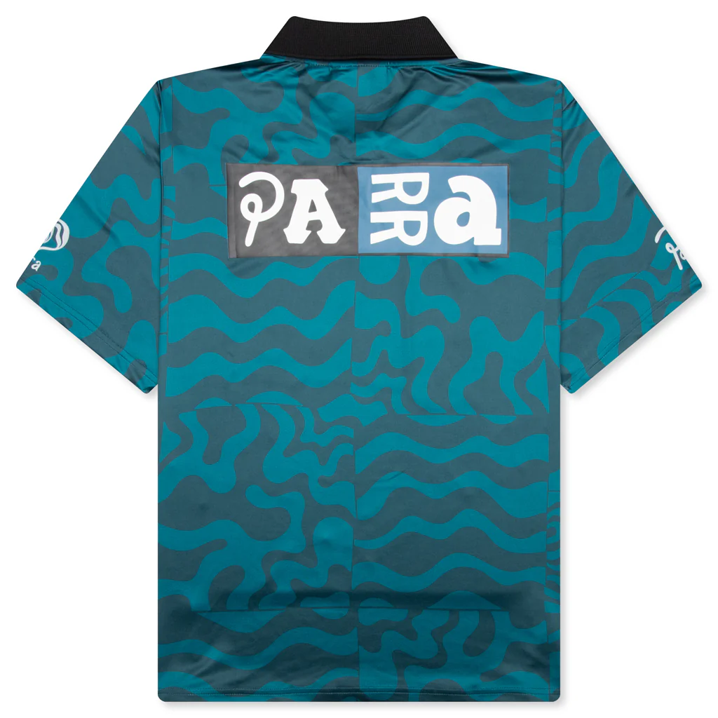 Sports Flage Polo Shirt - Deep Sea Green - Image 2