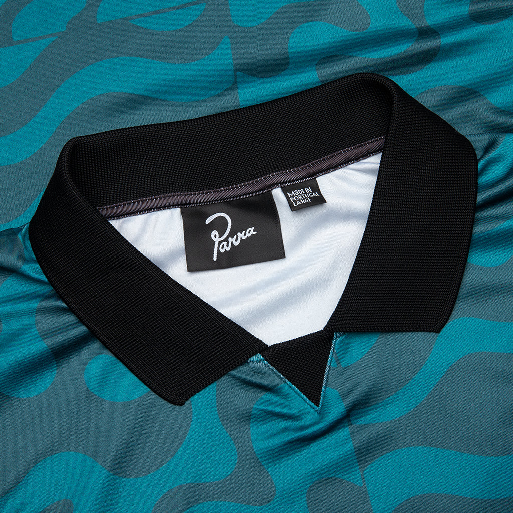 Sports Flage Polo Shirt - Deep Sea Green - Image 3