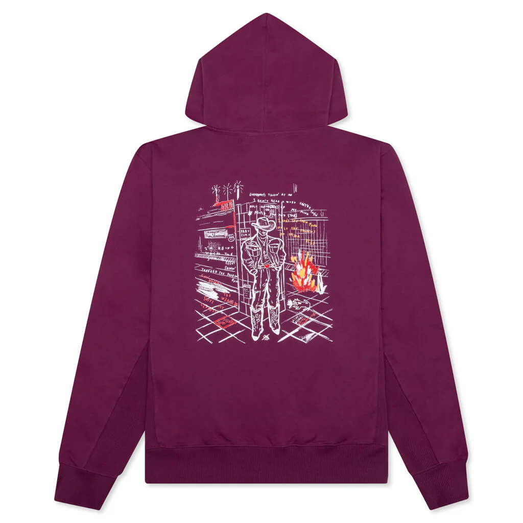 Scribble Logo Hoodie - Raspberry - Image 2