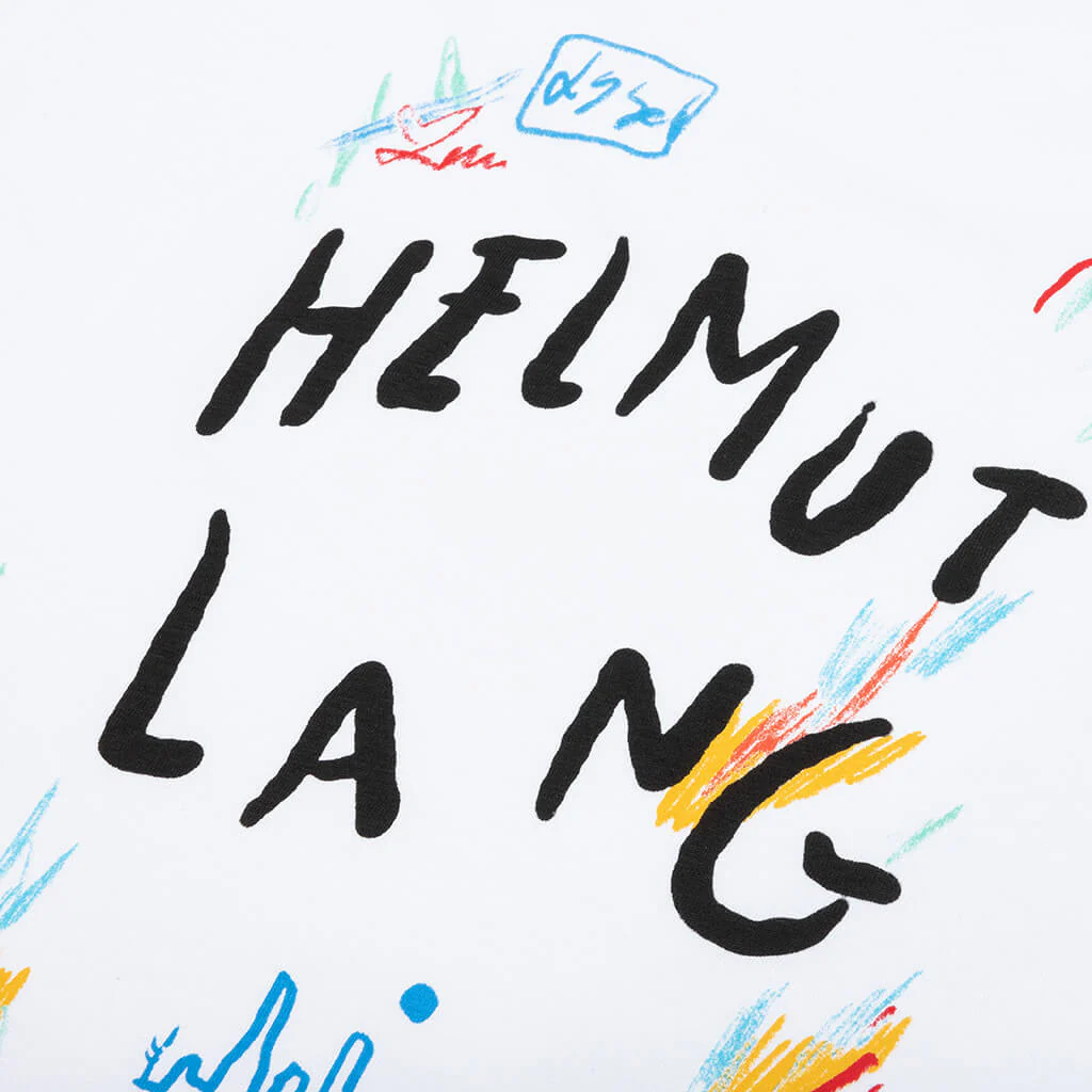 Scribbled Logo Tee - White - Image 3