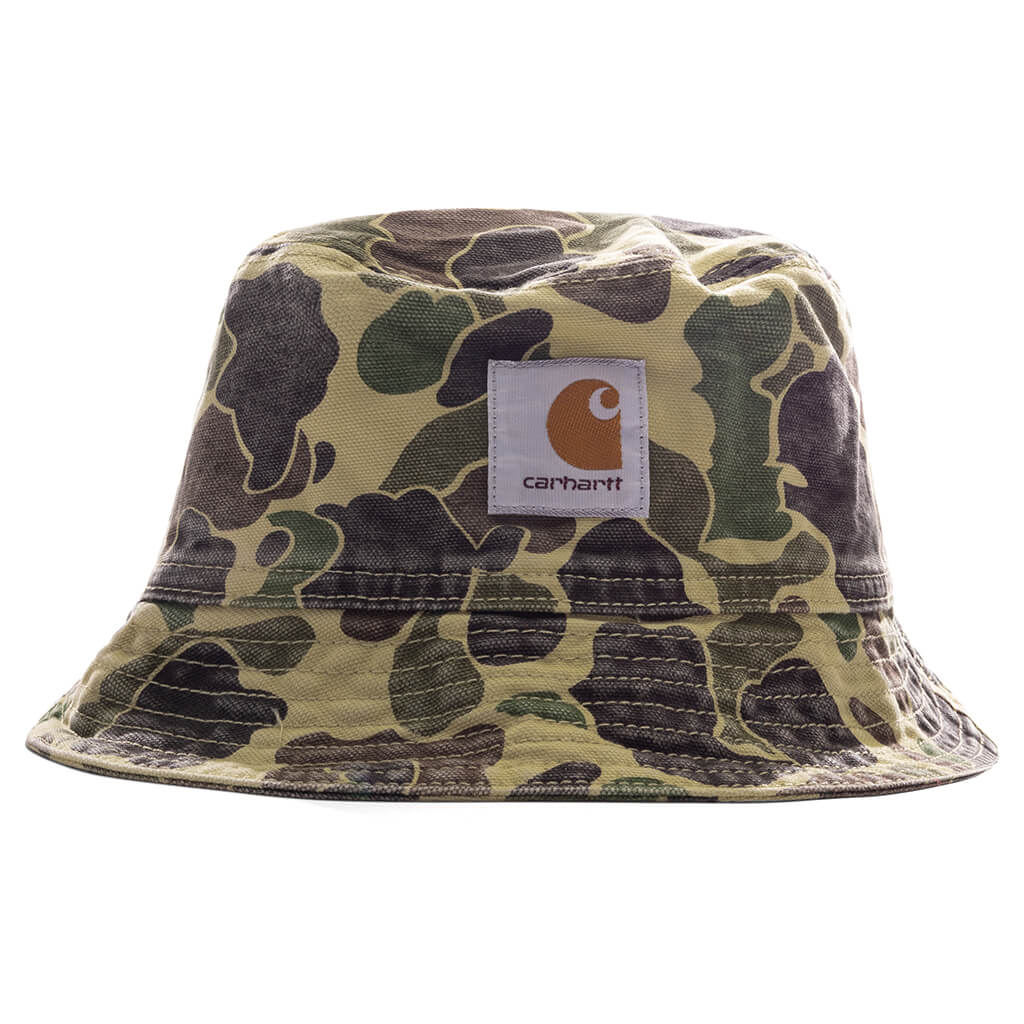 Duck Bucket Hat - Camo Duck Green Stone Washed
