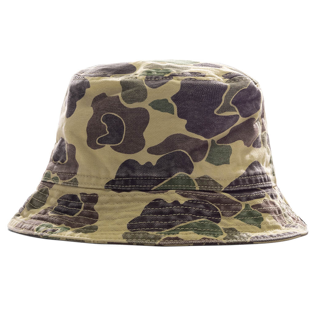 Duck Bucket Hat - Camo Duck Green Stone Washed - Image 3
