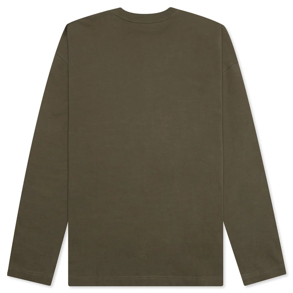Link Script L/S T-Shirt - Nettle/White - Image 2