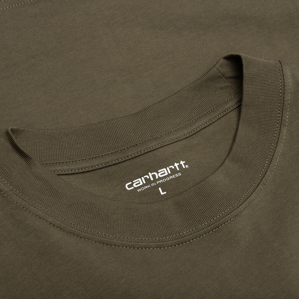 Link Script L/S T-Shirt - Nettle/White - Image 5