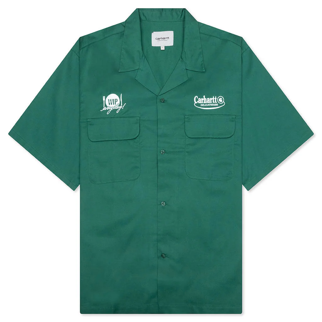 S/S Deli Shirt - Rainforest/White