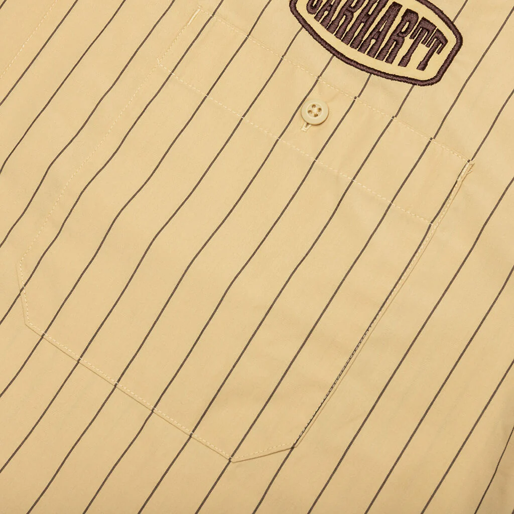 S/S Hendry Shirt - Seaton Stripe/Straw/Liberica - Image 3