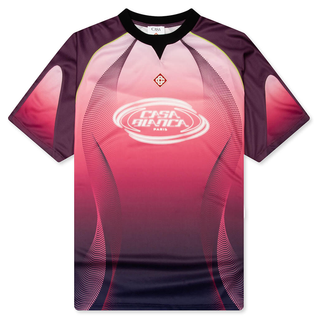 Gradient S/S Football Top - Aubergine