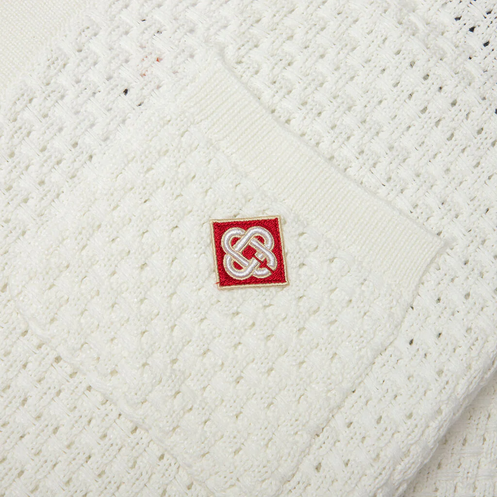 Crochet Shirt - White/Blue - Image 3