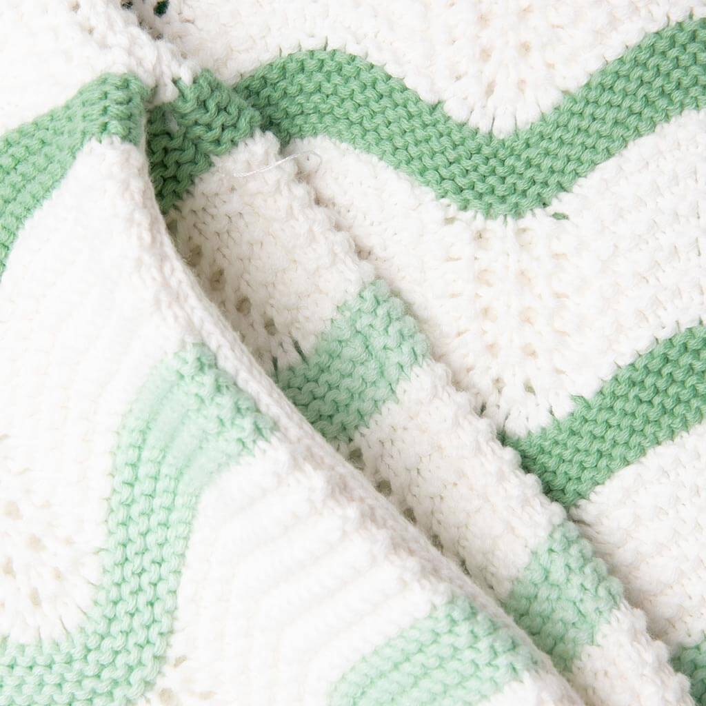 Gradient Wave Texture Shorts - Green/White - Image 3