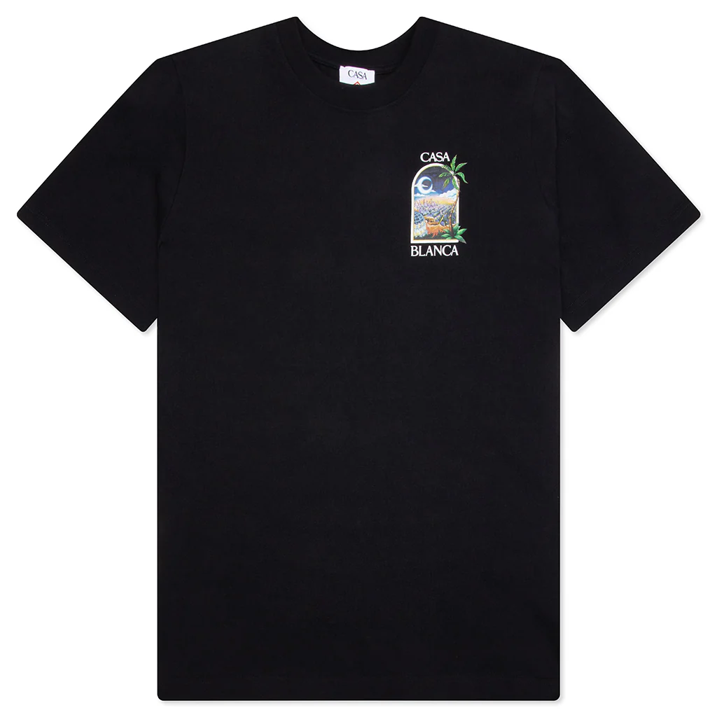 LA Night Printed T-Shirt - Black