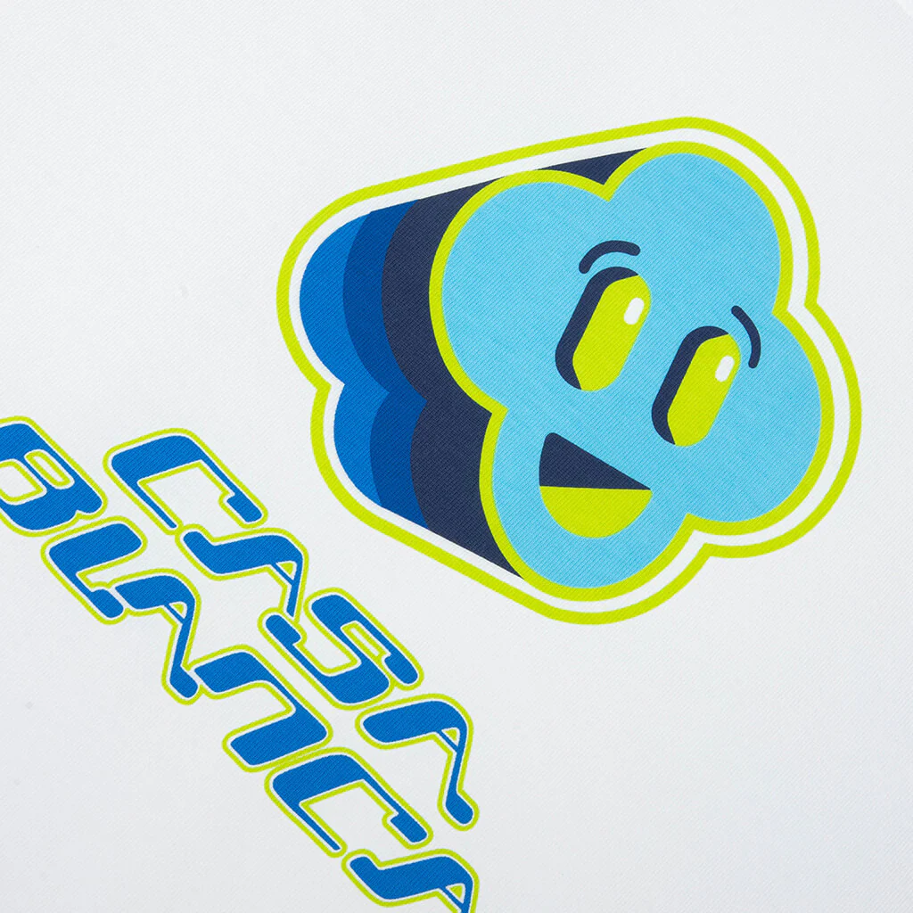 Smiley Future Motifs Long Sleeve T-Shirt - Bright White - Image 3