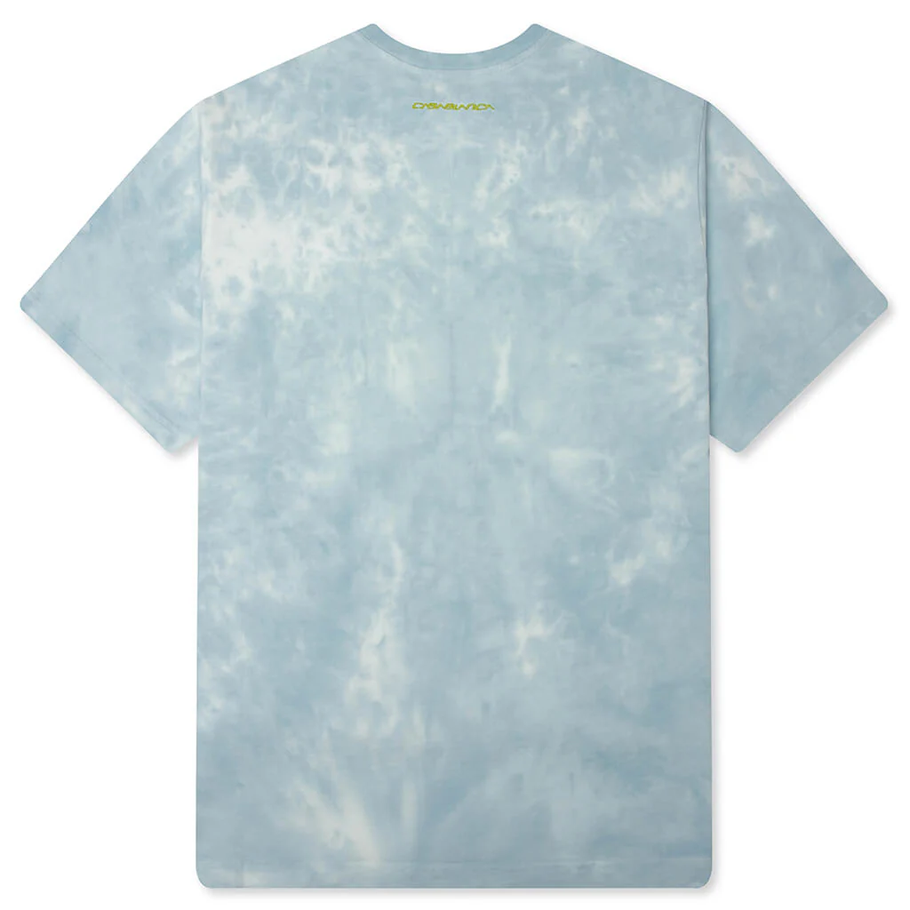 Tie Dye Smiley Oversized T-Shirt - Tie Dye Blue - Image 2