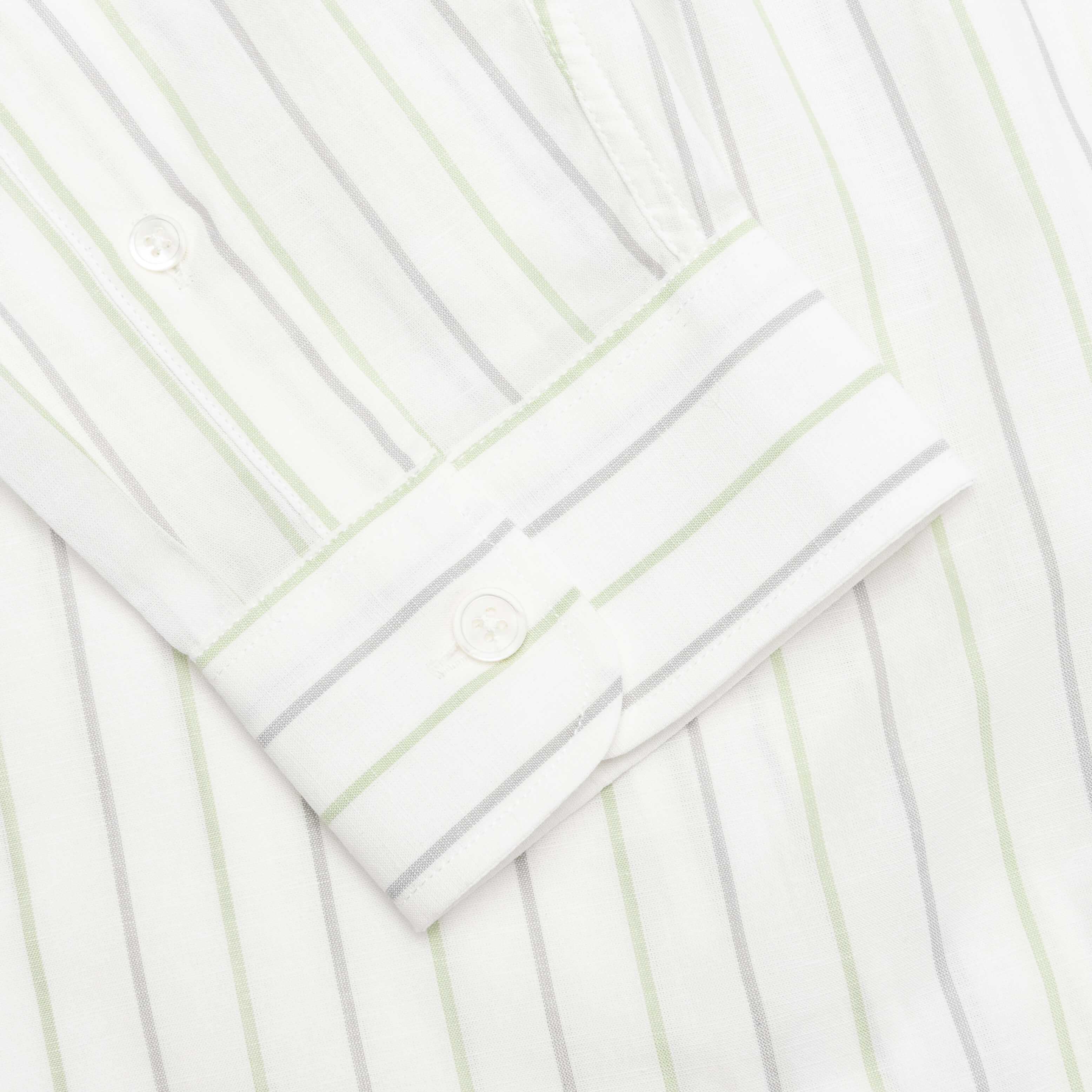 Classic L/S Shirt Stripe - White - Image 5