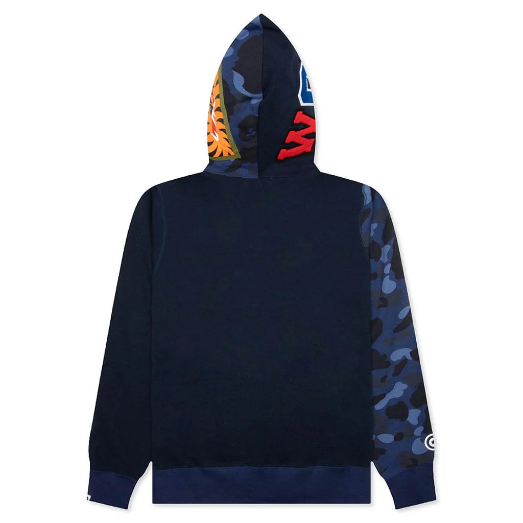 Color Camo Shark Full Zip Hoodie - Navy - Image 2