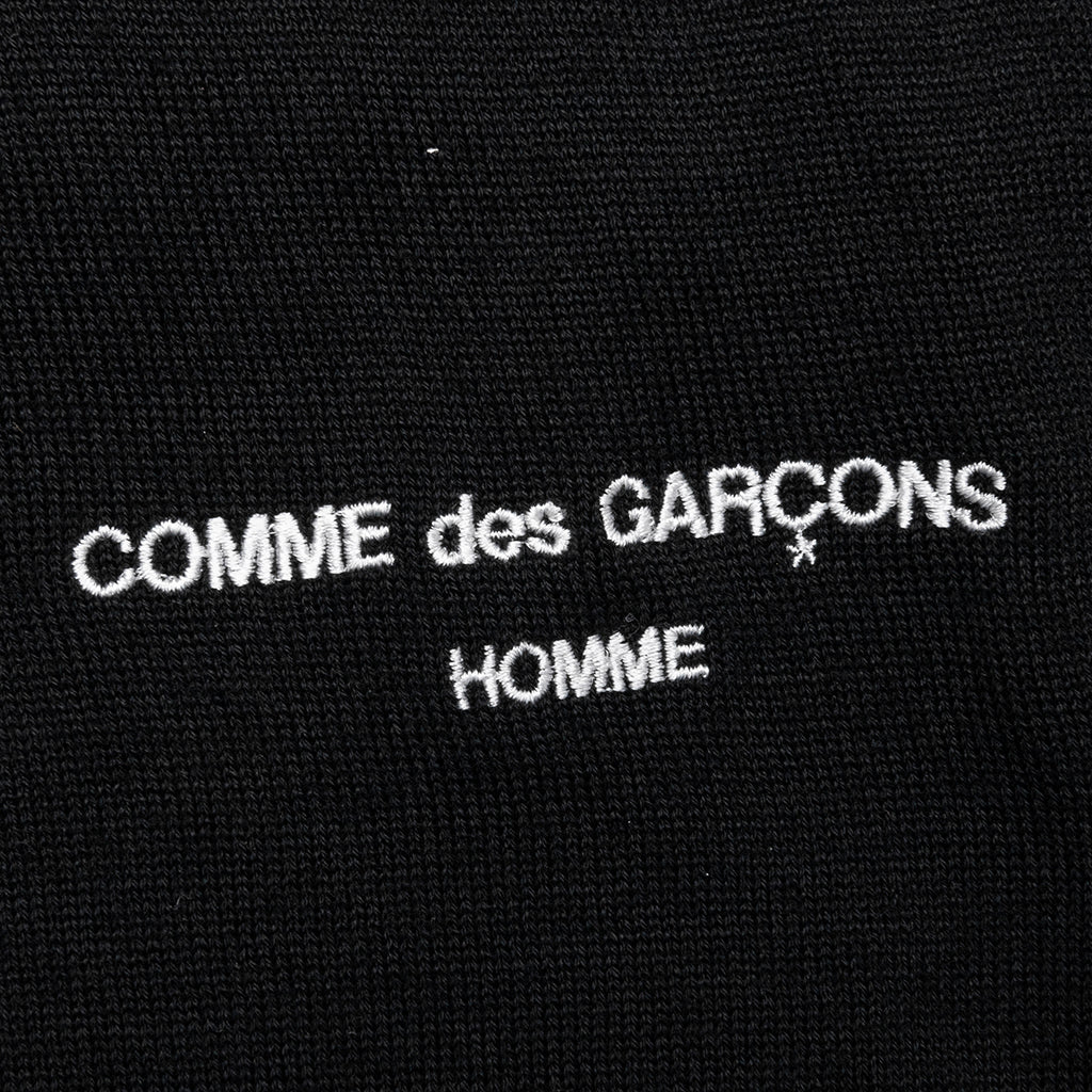 Drawstring Knit Sweatshirt - Black - Image 3