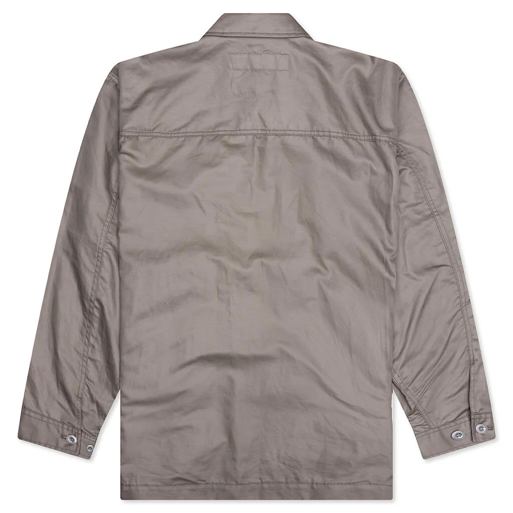 Multi-Pocket Chore Jacket - Grey Beige - Image 2