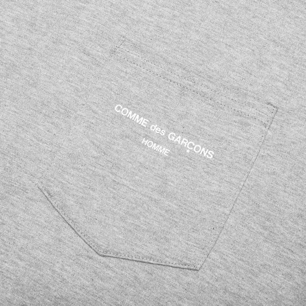Pocket Logo L/S T-Shirt - Top Grey - Image 3