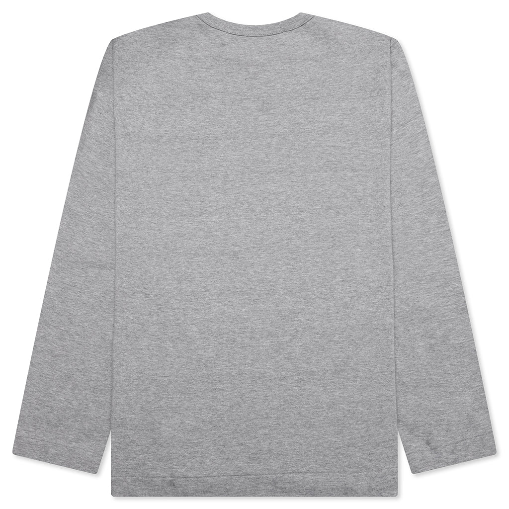 Logo Print Any Heart L/S T-Shirt - Grey - Image 2