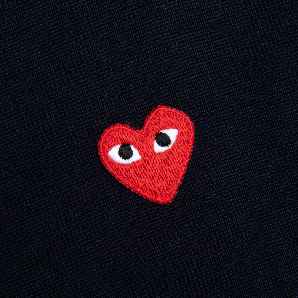 Red Emblem S/S V Neck Sweater - Navy - Image 3