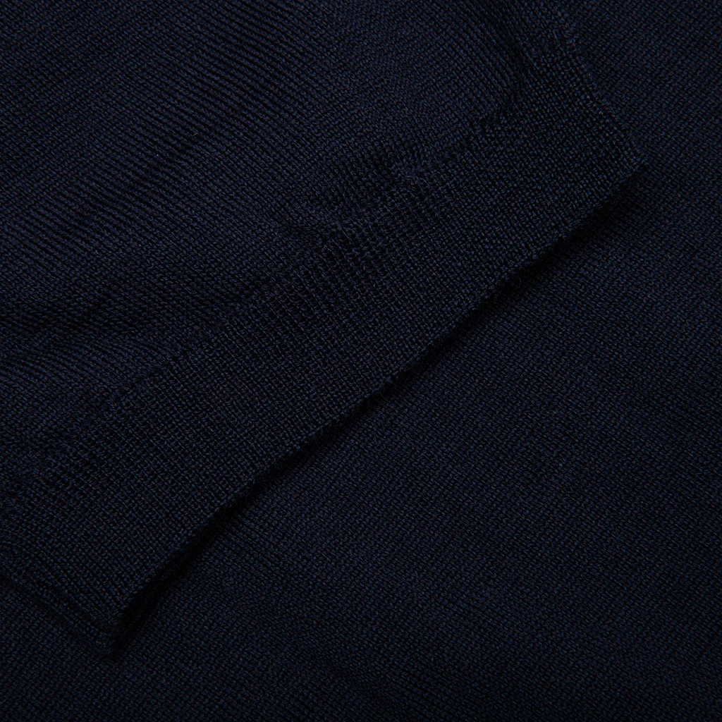 Red Emblem S/S V Neck Sweater - Navy - Image 4