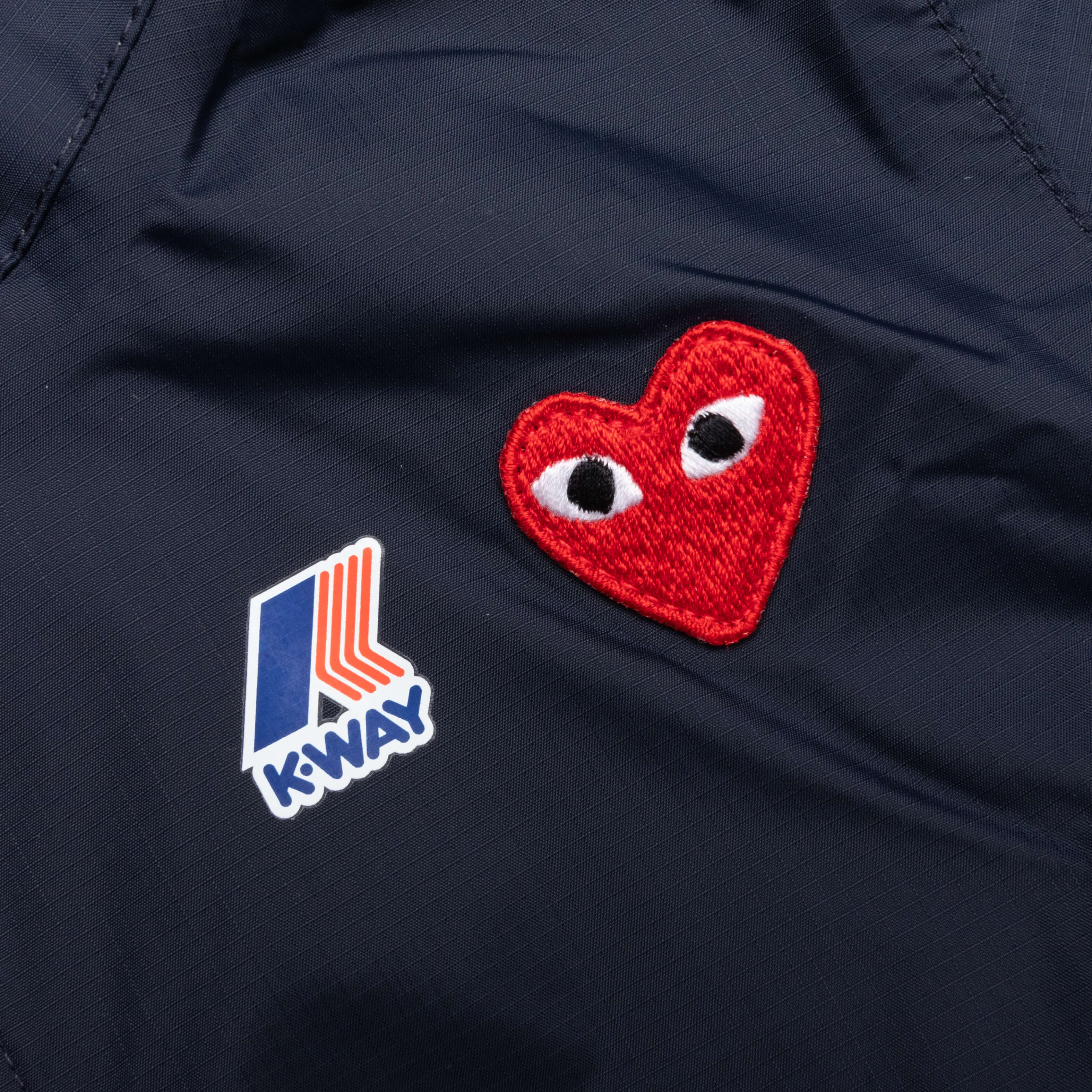 Comme des Garcons Play x K-Way Kids Full Zip Jacket - Navy - Image 3