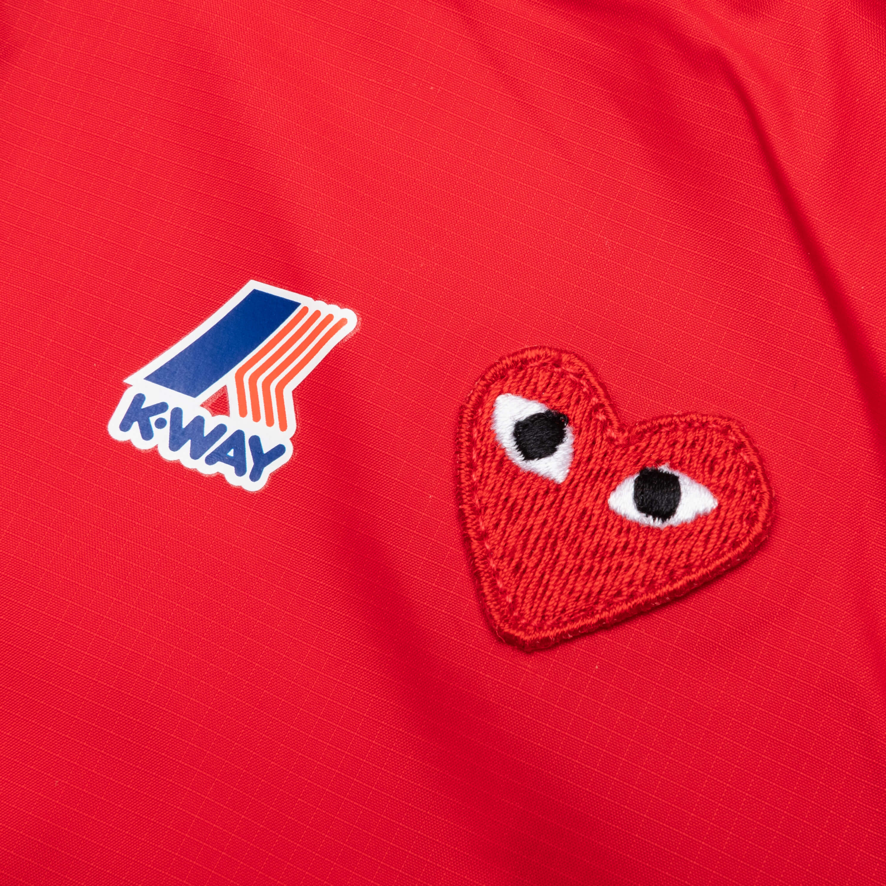 Comme des Garcons Play x K-Way Kids Full Zip Jacket - Red - Image 3