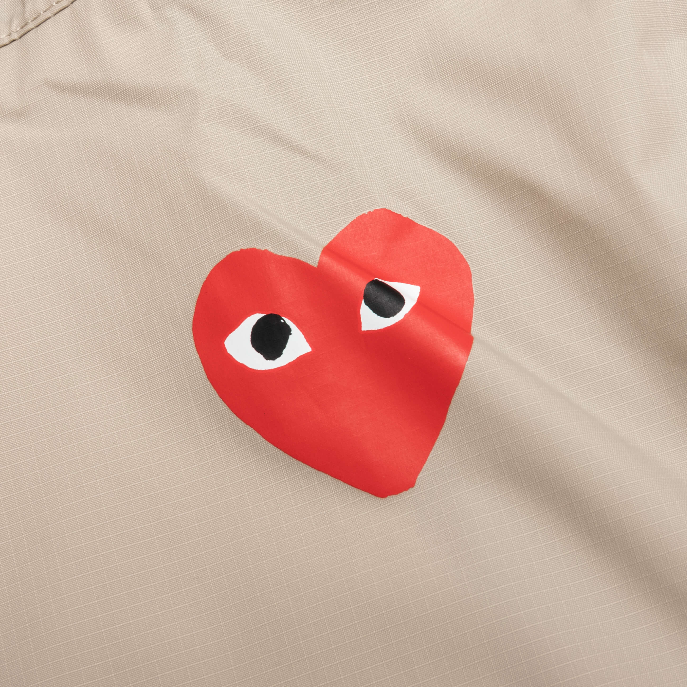 Comme des Garcons Play x K-Way Kids Half Zip Jacket - Beige - Image 3