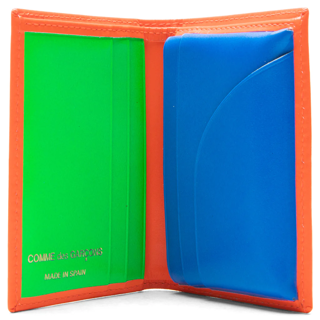 Comme des Garcons Super Fluo Wallet - Blue/Orange - Image 2