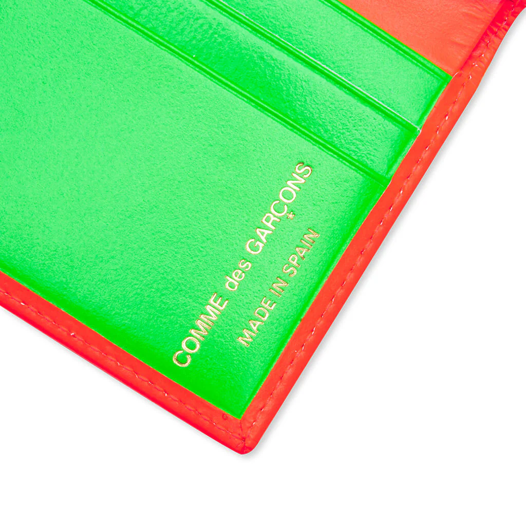 Comme des Garcons Super Fluo Wallet - Blue/Orange - Image 4
