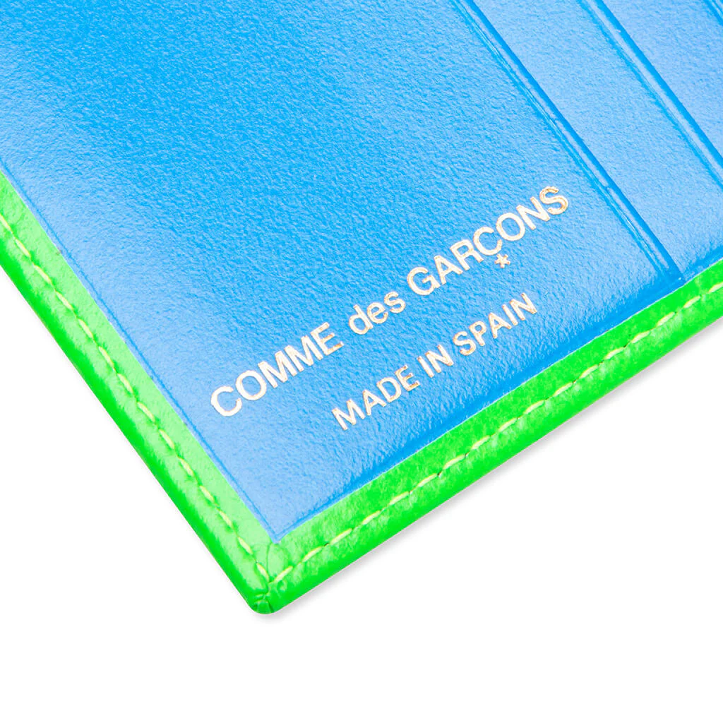 Comme des Garcons Super Fluo Wallet - Green/Blue - Image 2