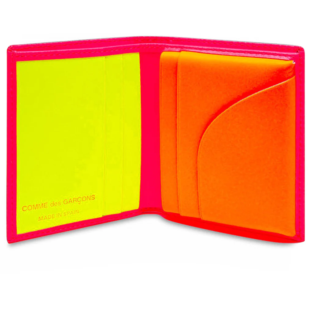 Comme des Garcons Super Fluo Wallet - Pink/Yellow - Image 2