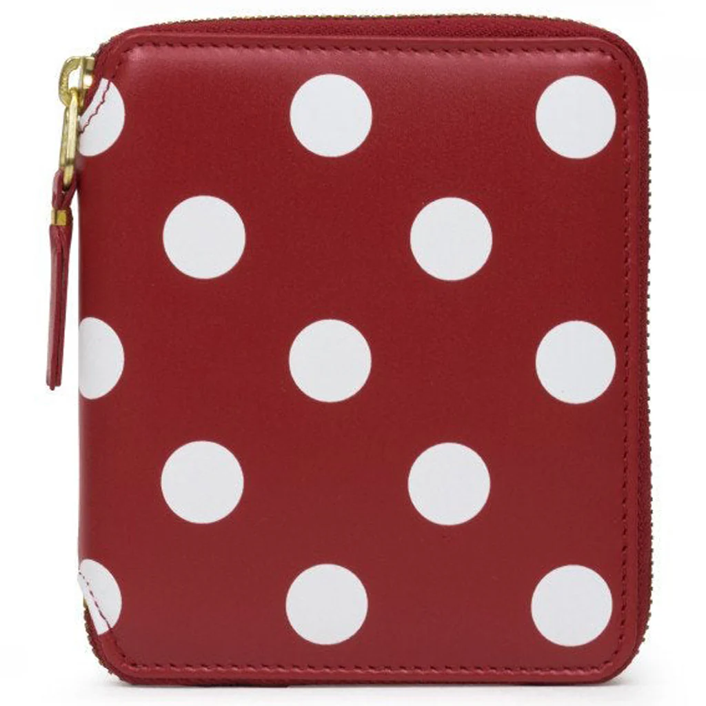 Comme des Garcons SA2100PD Polka Dots Wallet - Red