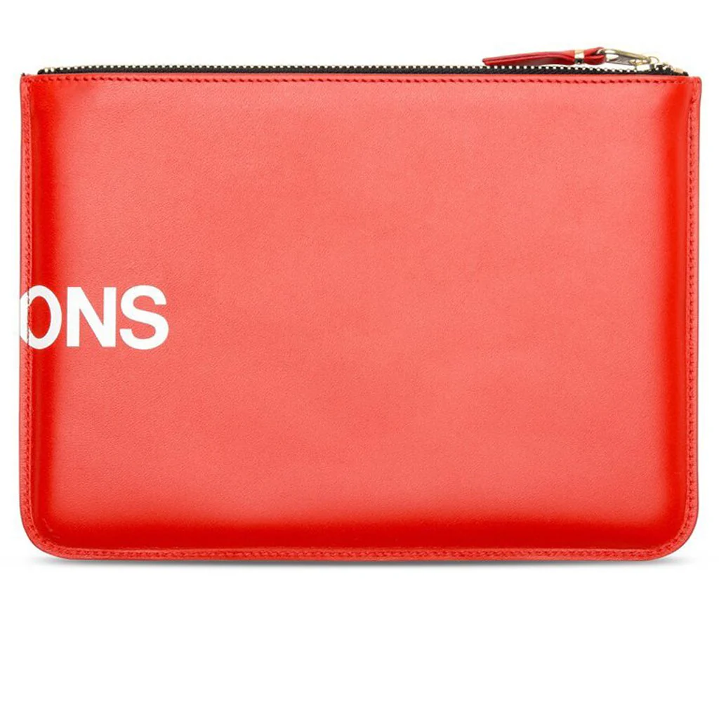 Comme des Garcons SA5100 Huge Logo Leather Wallet - Red - Image 2