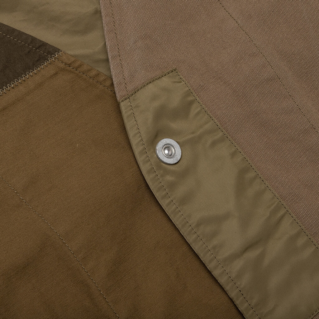 Patchwork Liner Jacket - Khaki Mix - Image 5
