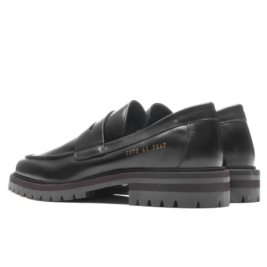 Loafer with Lug Sole - Black - Image 3