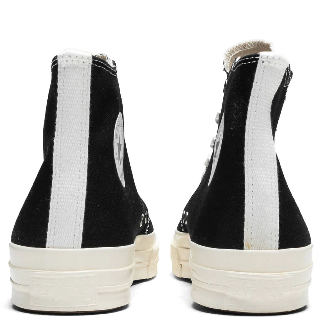 Converse x Comme Des Garcons PLAY All Star Chuck '70 Hi Small Red Heart - Black - Image 4